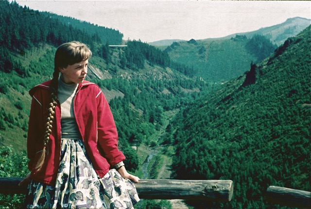 1961 Harz: Edith hoch über Bad Lauterberg